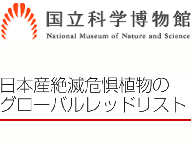日本産絶滅危惧植物のグローバルレッドリスト